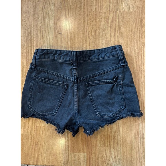 NWT Free People Rock Denim Uptown Shorts In Blackbird Size 24 - Picture 7 of 12